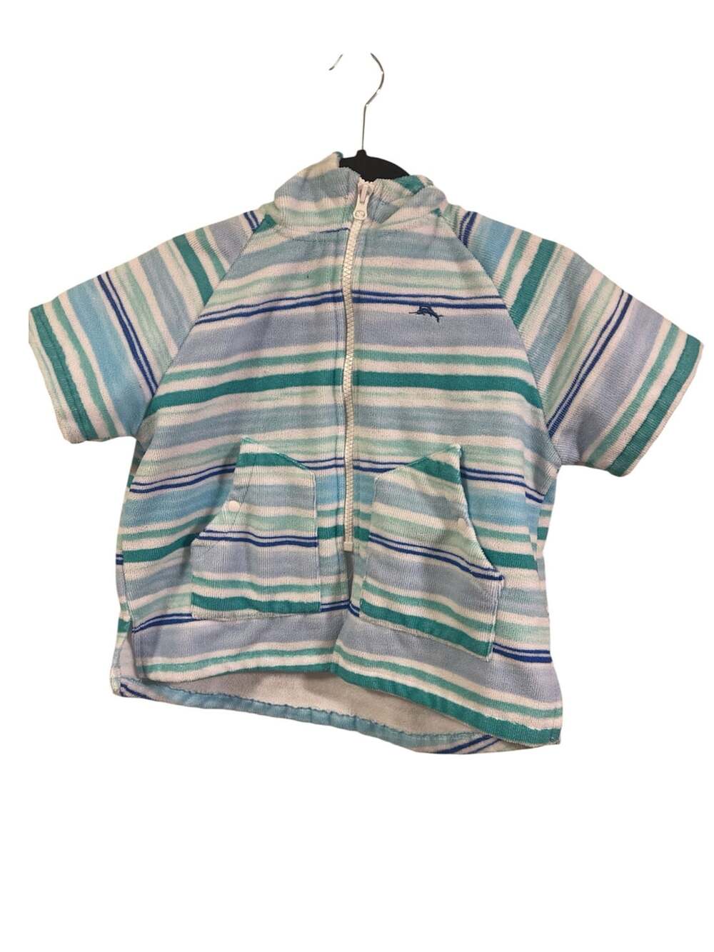 Tommy Bahama Striped Hooded Beach Cover-Up Kids Size S/M 3-6 T